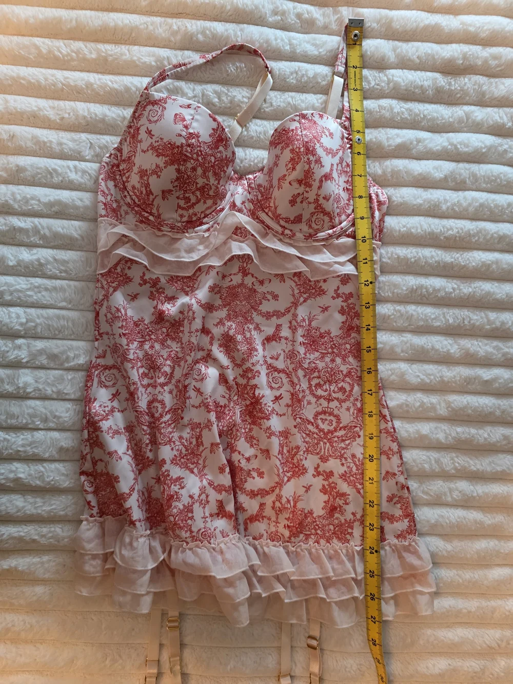 Vintage Victoria's Secret Fairy Toile Garter Bustier Corset NWOT 36C